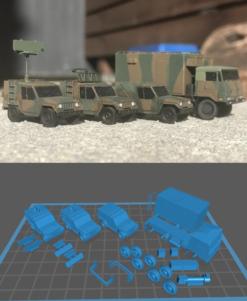 1/144レジンキット 陸上自衛隊　12式地対艦誘導弾捜索評定レーダー＆射撃指揮装置