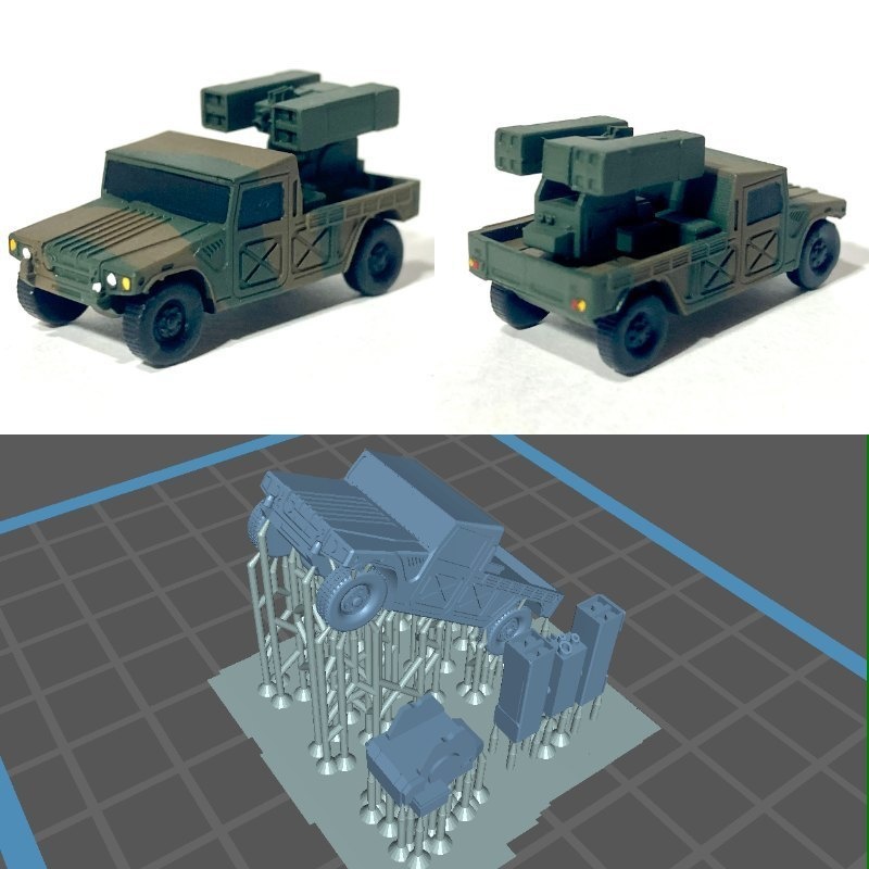 【2両セット】1/144レジンキット 陸上自衛隊　93式短距離地対空誘導弾発射機