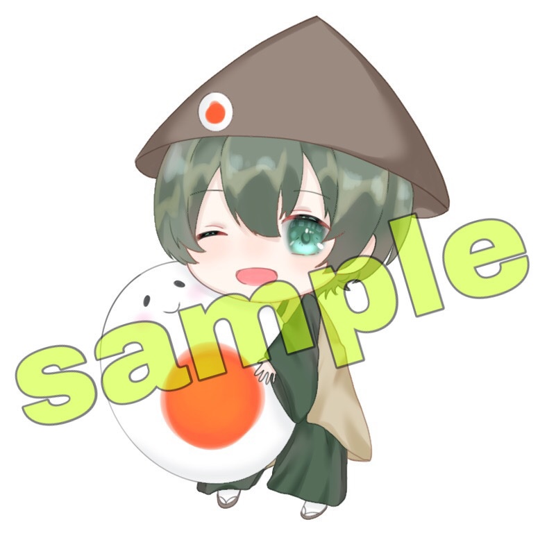 半熟かかしミニキャラアクリルキーホールダー