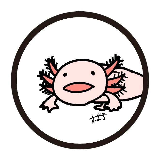 ウーパールーパー缶バッジ