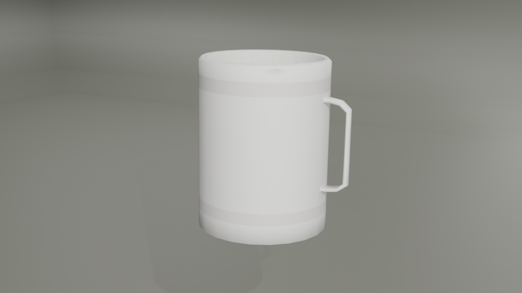 シンプルマグカップ 3Dモデル(無地+ライン)