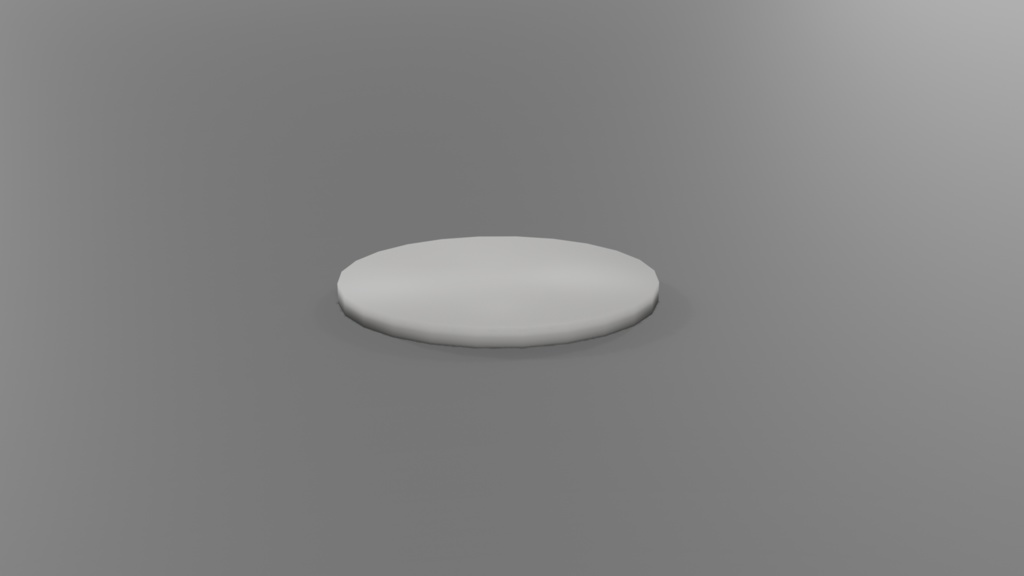シンプル コースター 3Dモデル（オフホワイト）