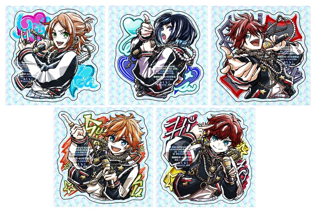 5種セット_GODASHキラキラステッカー