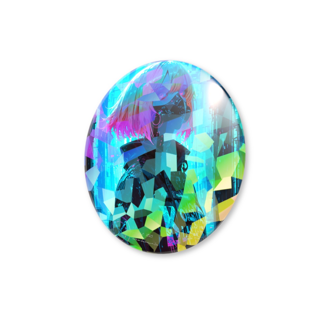 ホログラム缶バッジ(クリスタル) 「Frozen Silence」