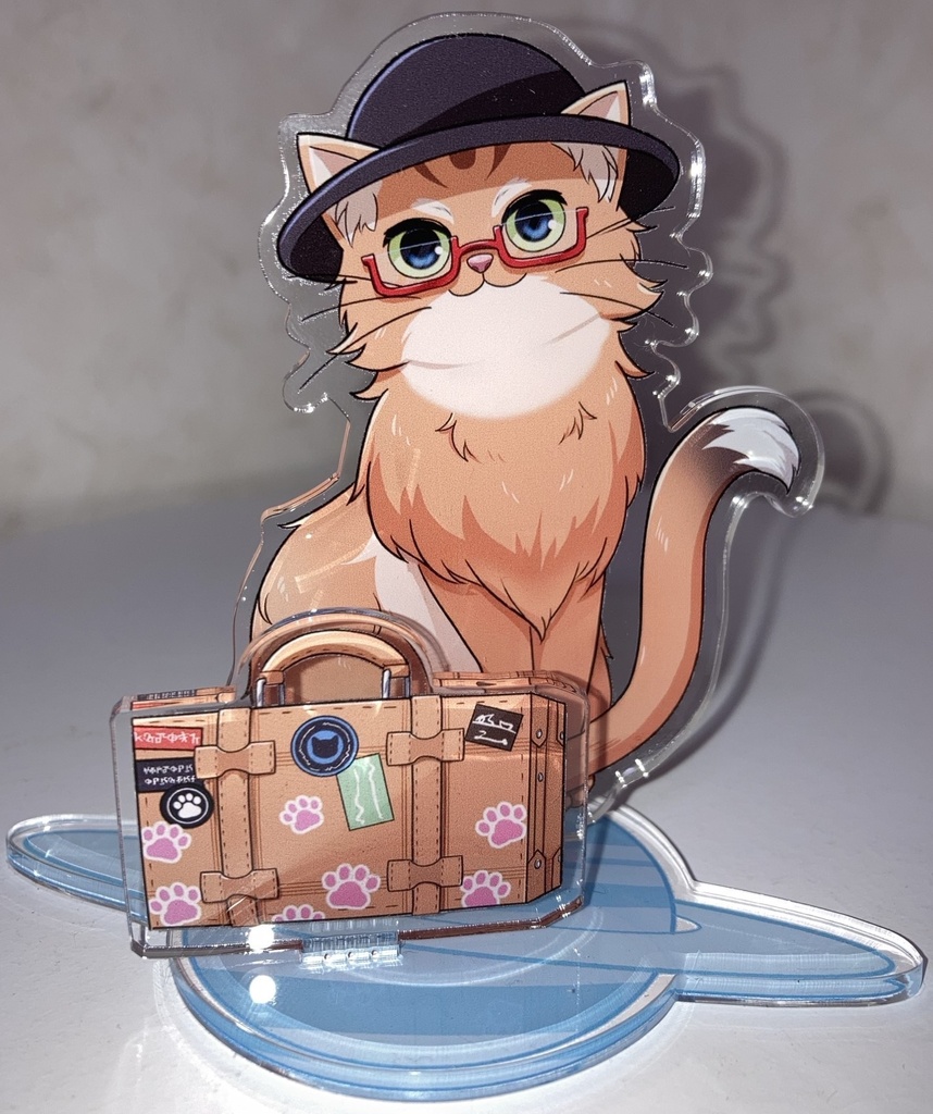 ねこと旅するアクリルフィギュア