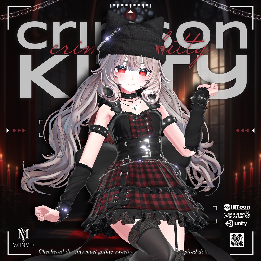 【VRC衣装】 Crimson Kitty  【15 AVATAR】