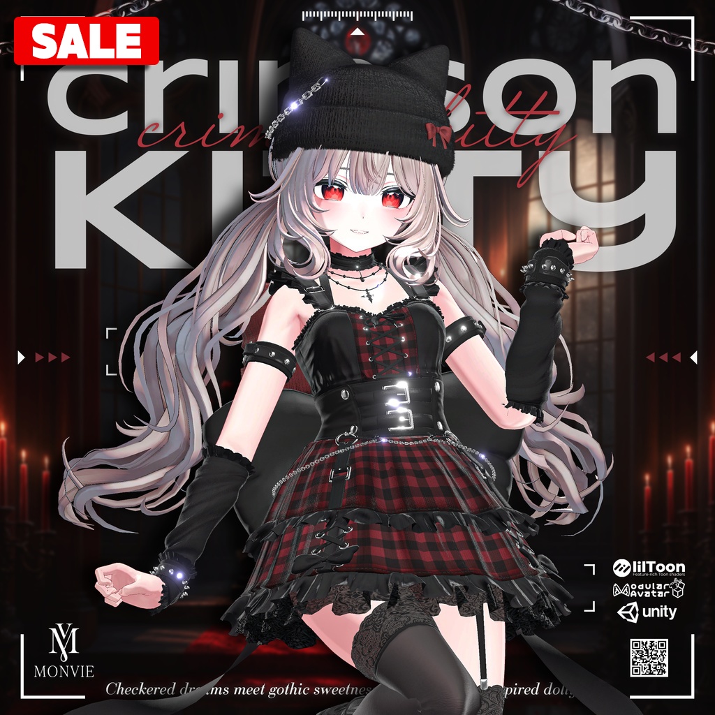 🎃SALE🎃【VRC衣装】 Crimson Kitty  【15 AVATAR】