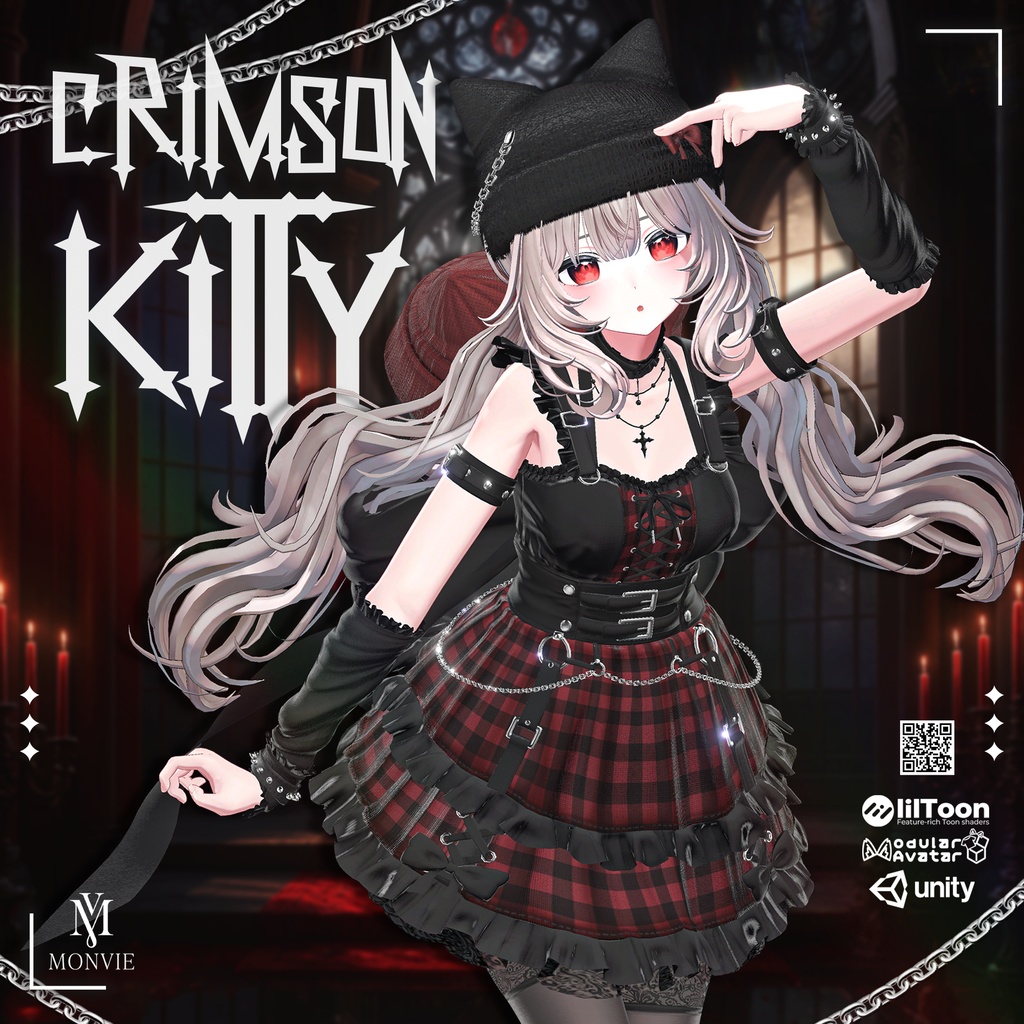 🎃SALE🎃【VRC衣装】 Crimson Kitty  【15 AVATAR】
