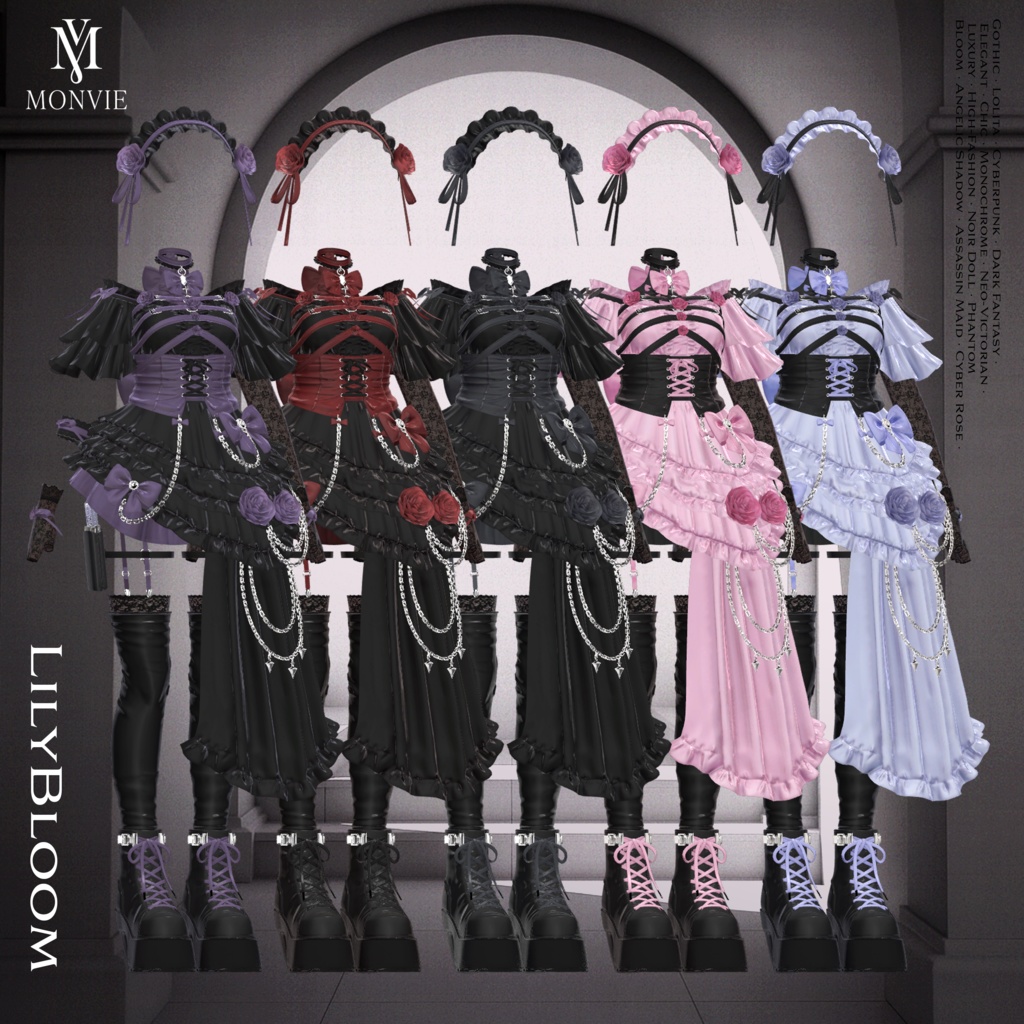 【VRC衣装】🌹Liliy Bloom 🔪【15 AVATAR】