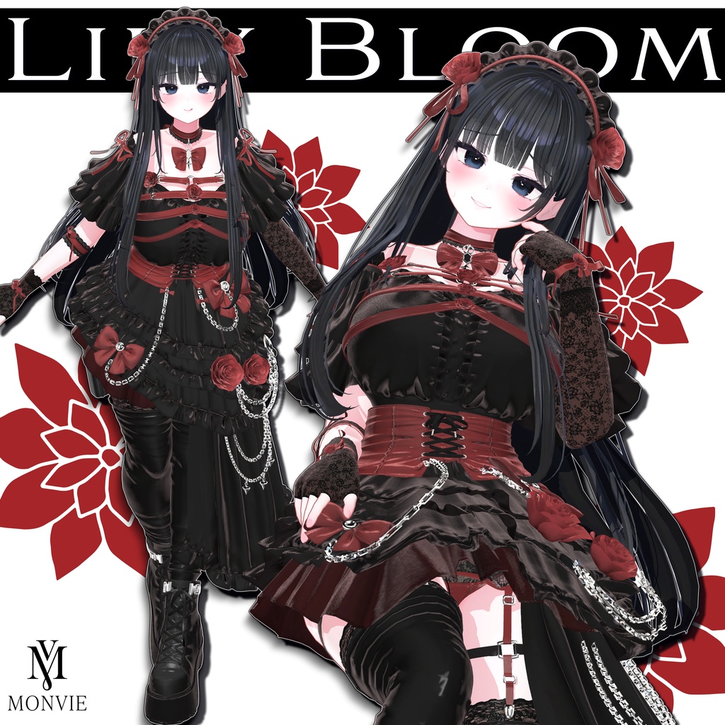 【VRC衣装】🌹Liliy Bloom 🔪【15 AVATAR】