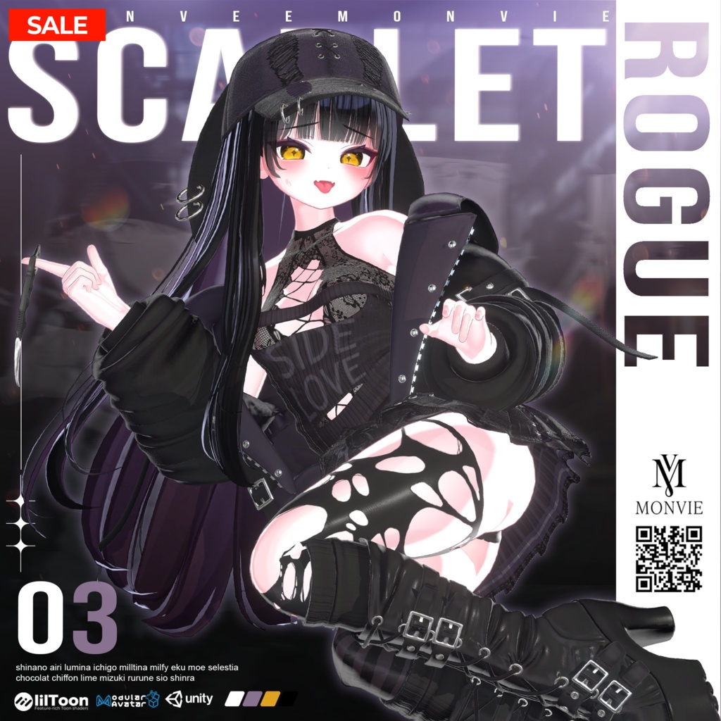 🎁 SALE 中 🎁 【VRC衣装】☠️Scarlet Rouge 🔪【17 AVATAR】