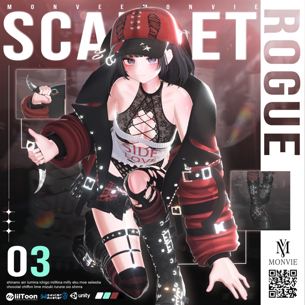 【VRC衣装】☠️Scarlet Rouge 🔪【17 AVATAR】