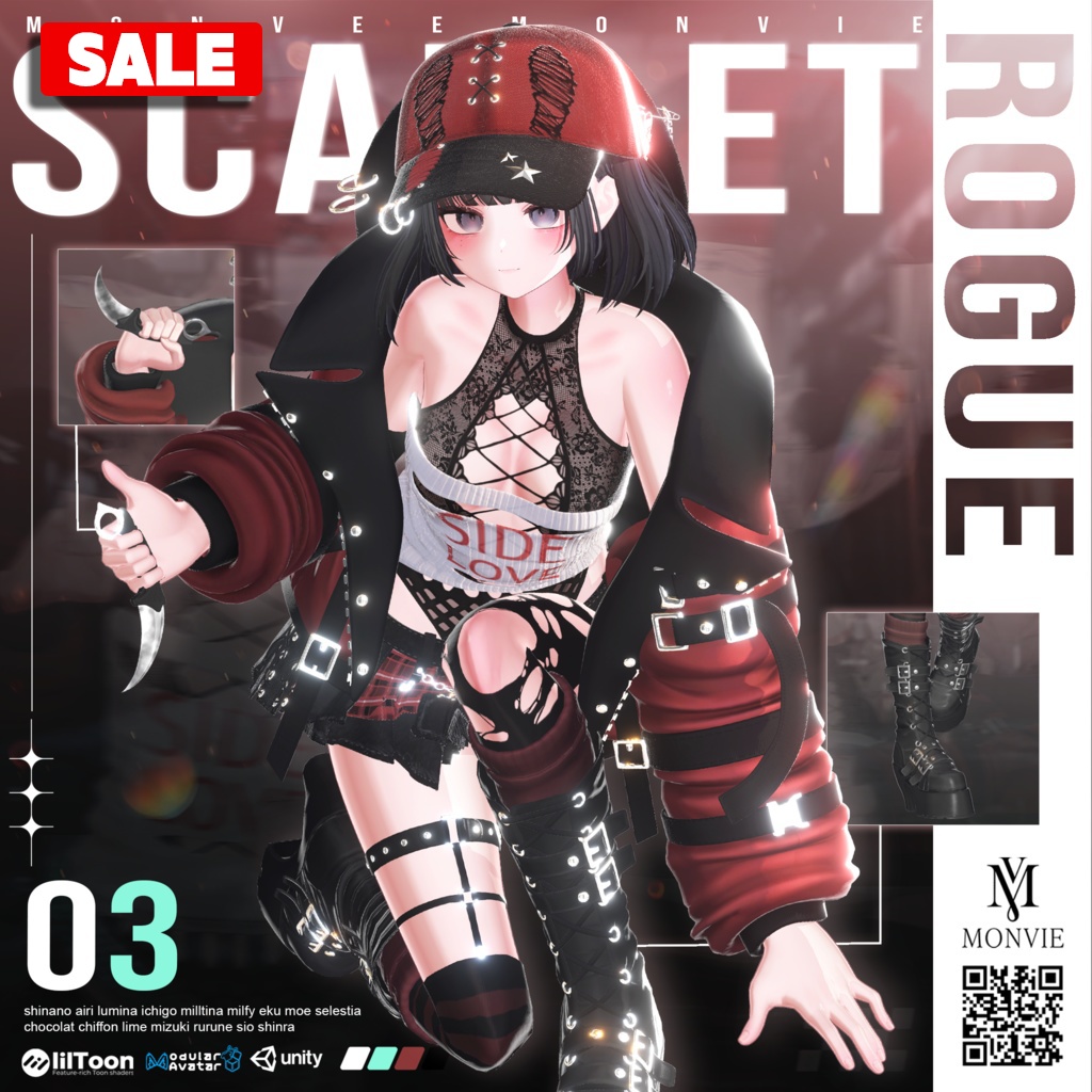 🎃SALE🎃【VRC衣装】☠️Scarlet Rouge 🔪【17 AVATAR】
