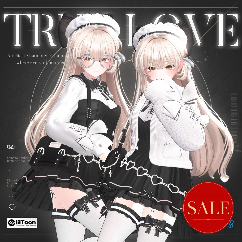 【VRC衣装】🤍TRUE LOVE🖤【17 AVATAR】