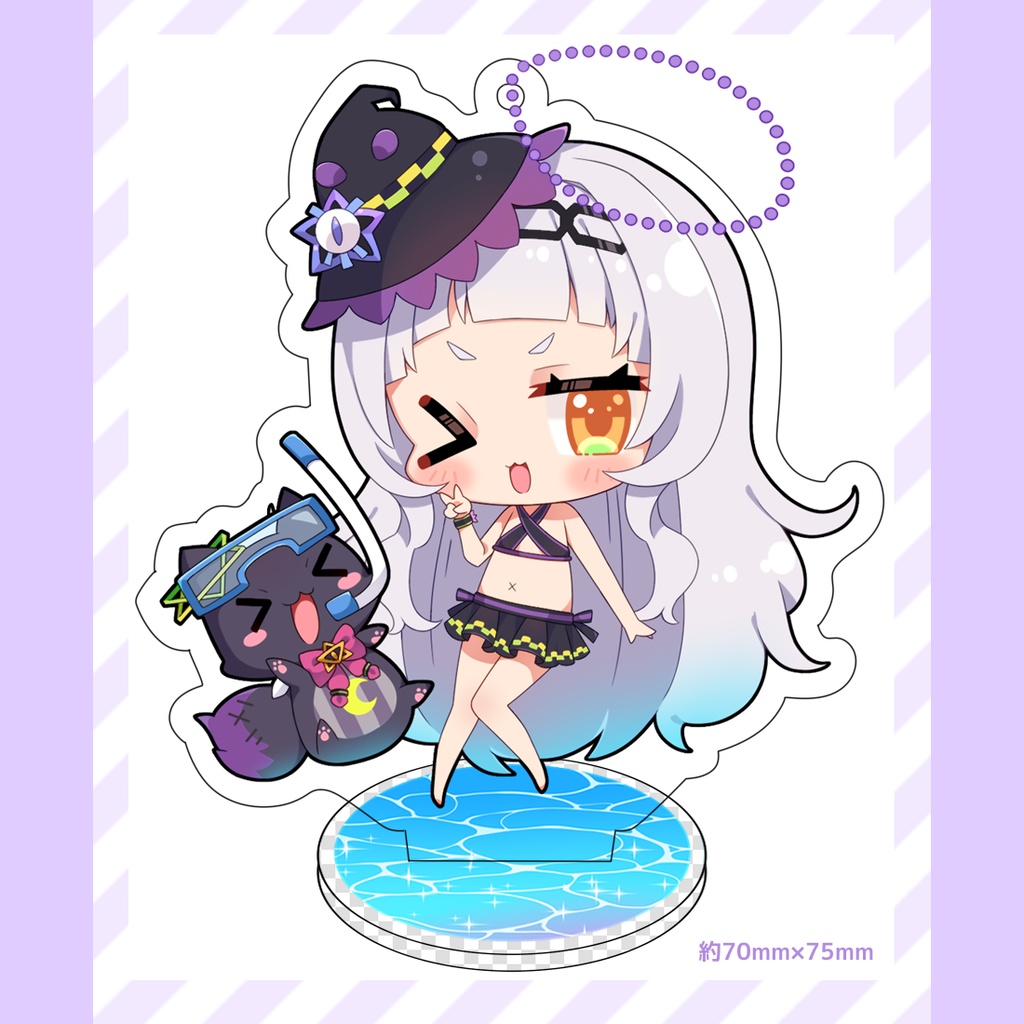 ★紫咲シオン 台座付きアクリルキーホルダー【非公式】