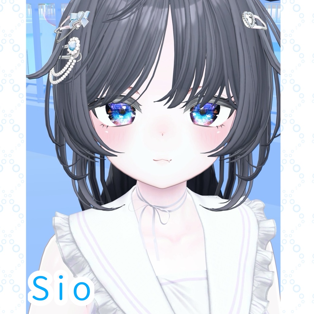 【複数アバター対応】泳ぐ海の瞳アイテクスチャ【模様が動く!】