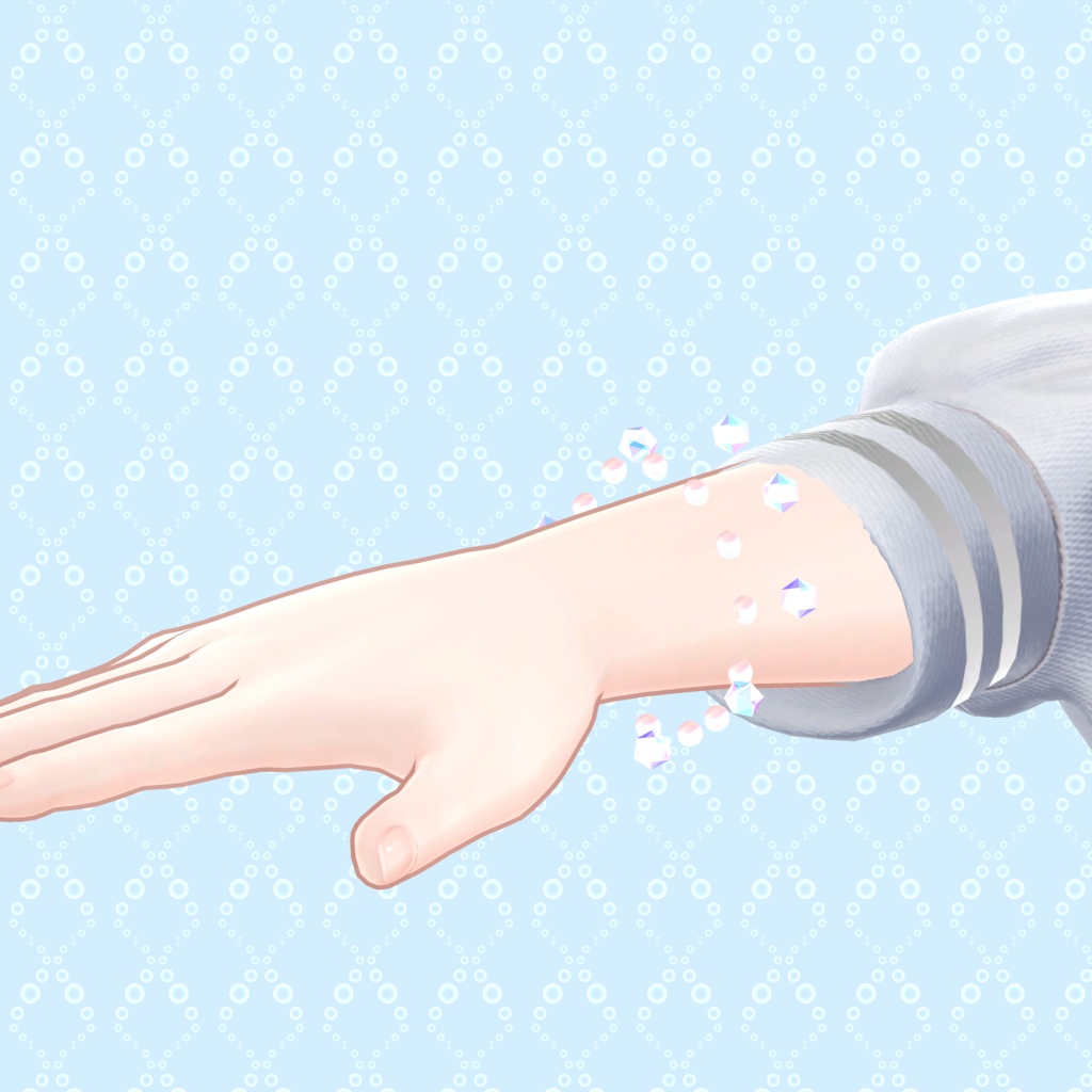 【鱗テクスチャ無料!】 マーメイド眼帯アクセサリーセット-MermaidEyepatchAccessorySet-【眼帯&回るヘイロー&アクセサリー2点】