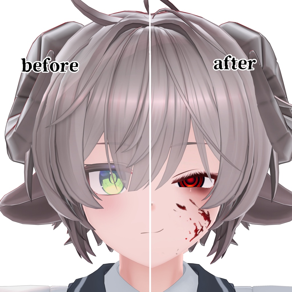 【モルン専用】PsychoEye【Makeup&Blood・Eye・Tongue・Face Blendshape】