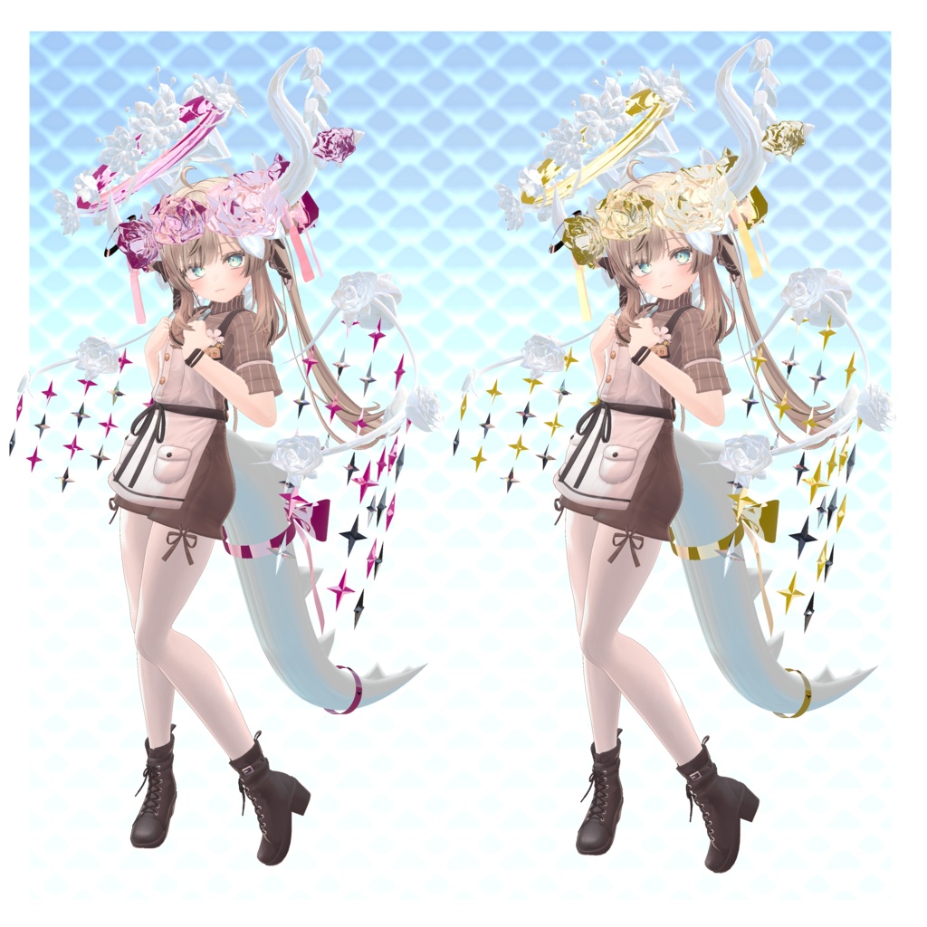 【ほぼ全アバター対応】砂糖水晶ドラゴンセット~SugarCrystalDragonSet~【MA対応】