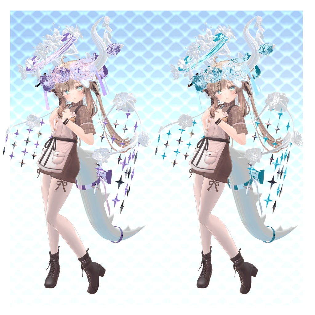 【ほぼ全アバター対応】砂糖水晶ドラゴンセット~SugarCrystalDragonSet~【MA対応】