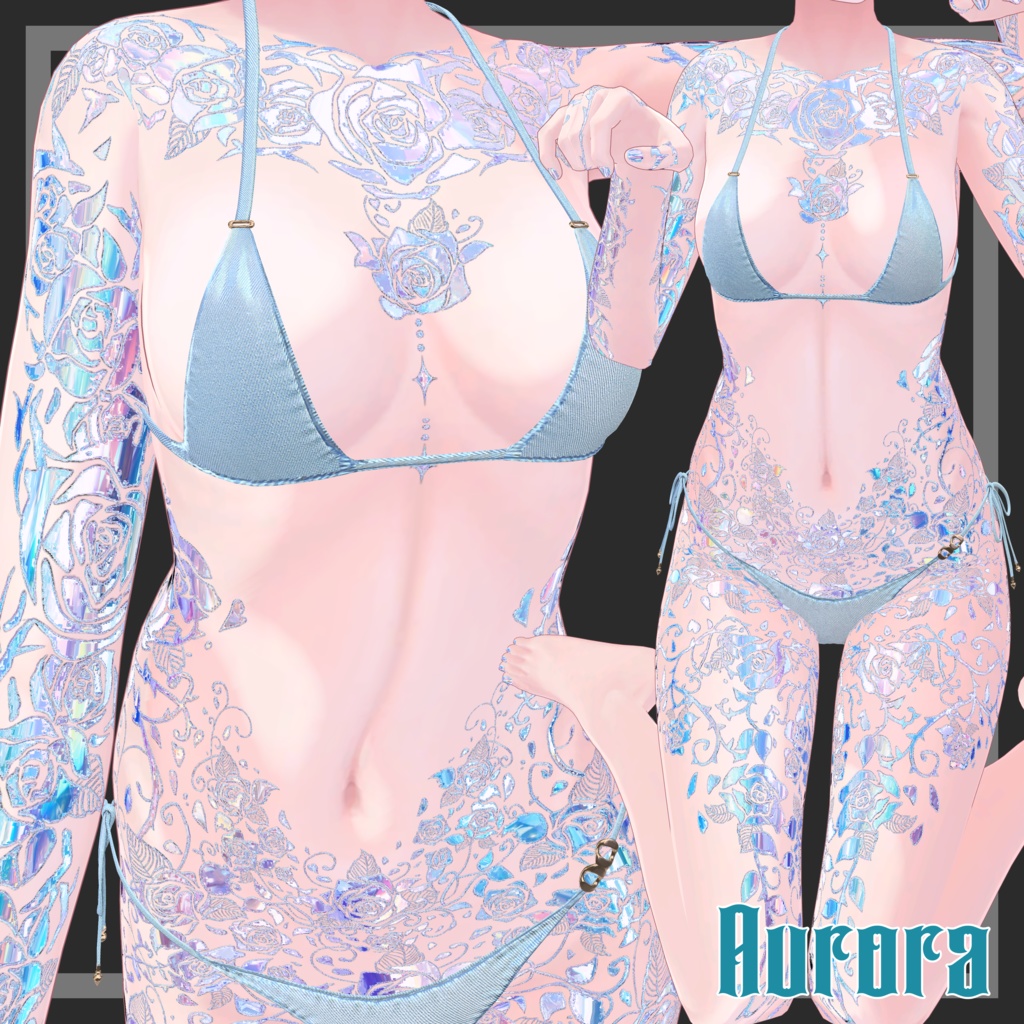 【しなの対応】RoseThorn_Tattoo Texture【Normal & MatCap / 4Color】