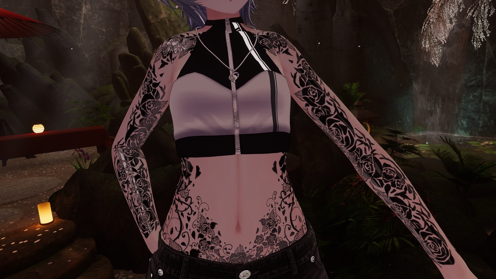 【しなの対応】RoseThorn_Tattoo Texture【Normal & MatCap / 4Color】