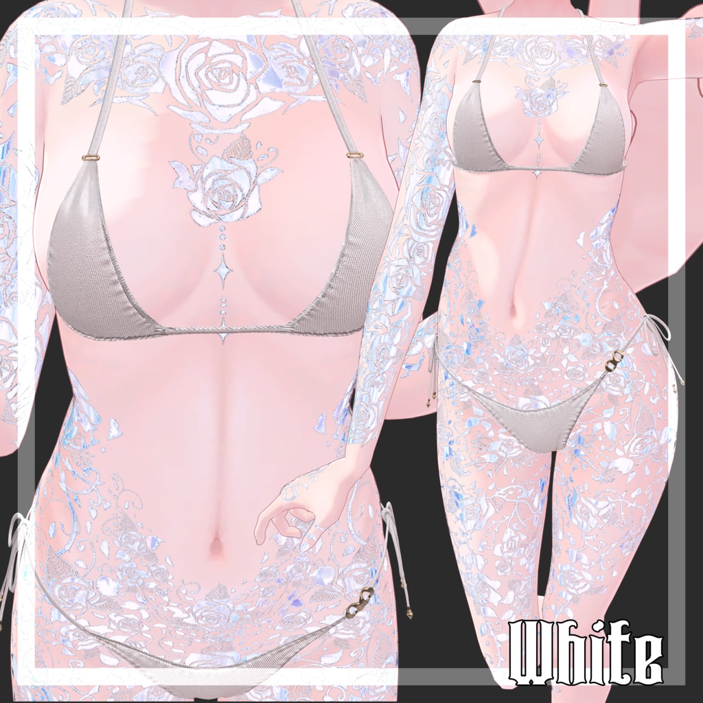 【しなの対応】RoseThorn_Tattoo Texture【Normal & MatCap / 4Color】