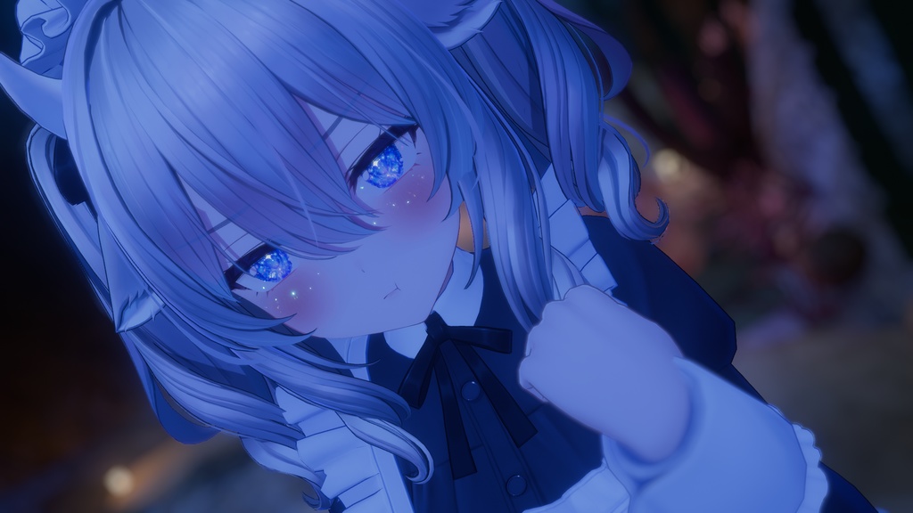 【セール中】【9アバター対応】硝子の瞳に溺れて【動く×光る!頬まで反射】