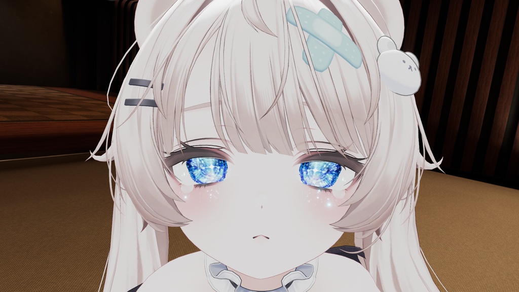 【セール中】【11アバター対応】硝子の瞳に溺れて【動く×光る!頬まで反射】