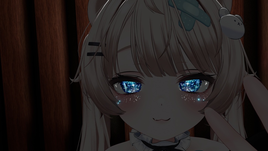 【セール中】【11アバター対応】硝子の瞳に溺れて【動く×光る!頬まで反射】