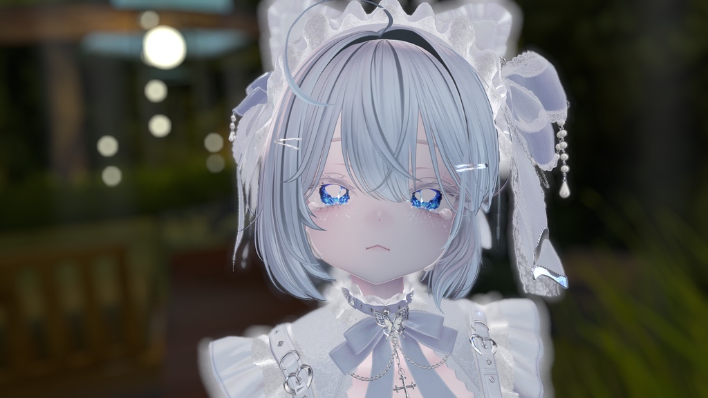 【セール中】【11アバター対応】硝子の瞳に溺れて【動く×光る!頬まで反射】