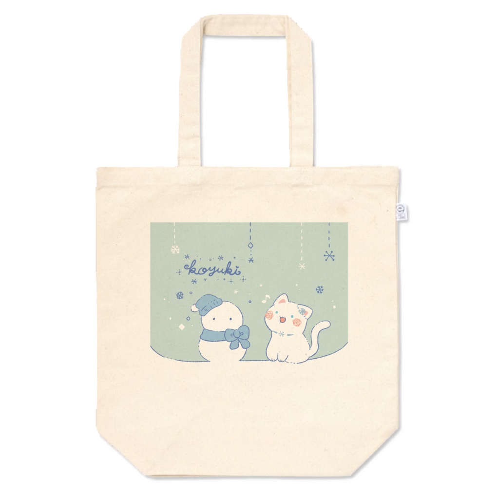 こゆのトートバッグ(猫と雪だるまver)