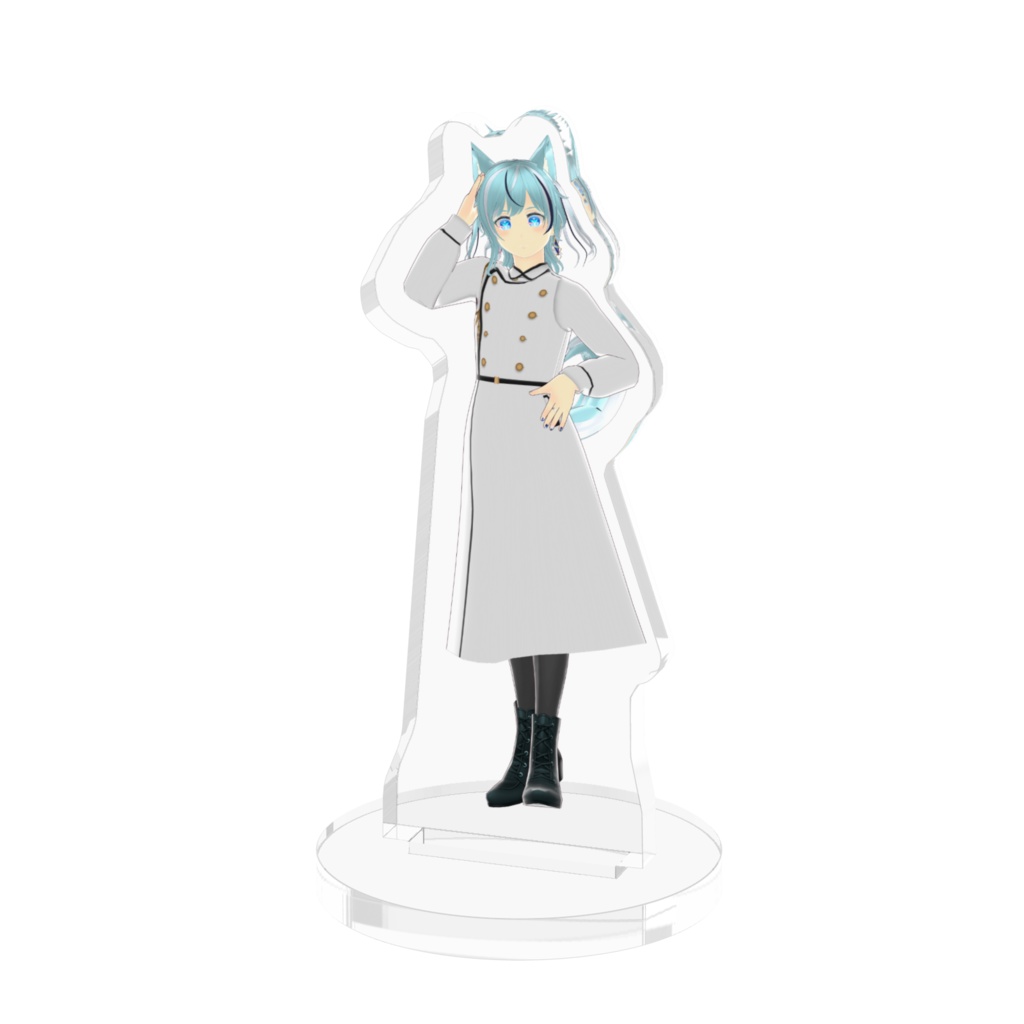 雪狼十八のアクリルフィギュア_コートver