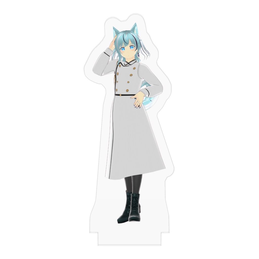 雪狼十八のアクリルフィギュア_コートver