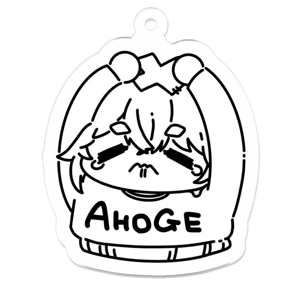 アホ毛欠損 アクリルキーホルダー