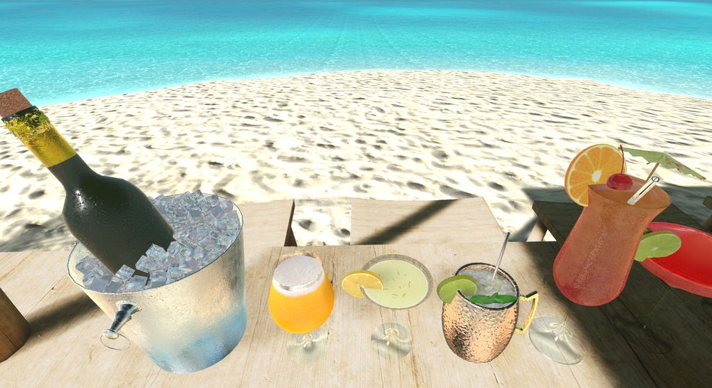 Summer Drinks Game Asset For VRChat Avatars & Worlds