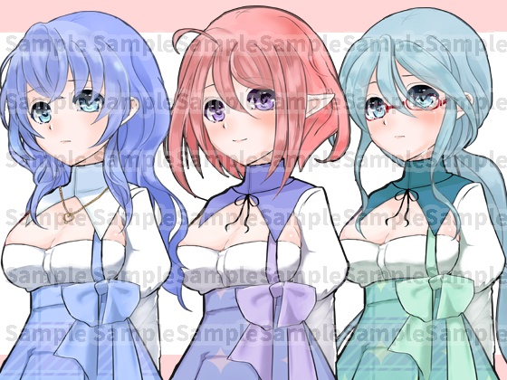 ふんわり系女の子立ち絵素材