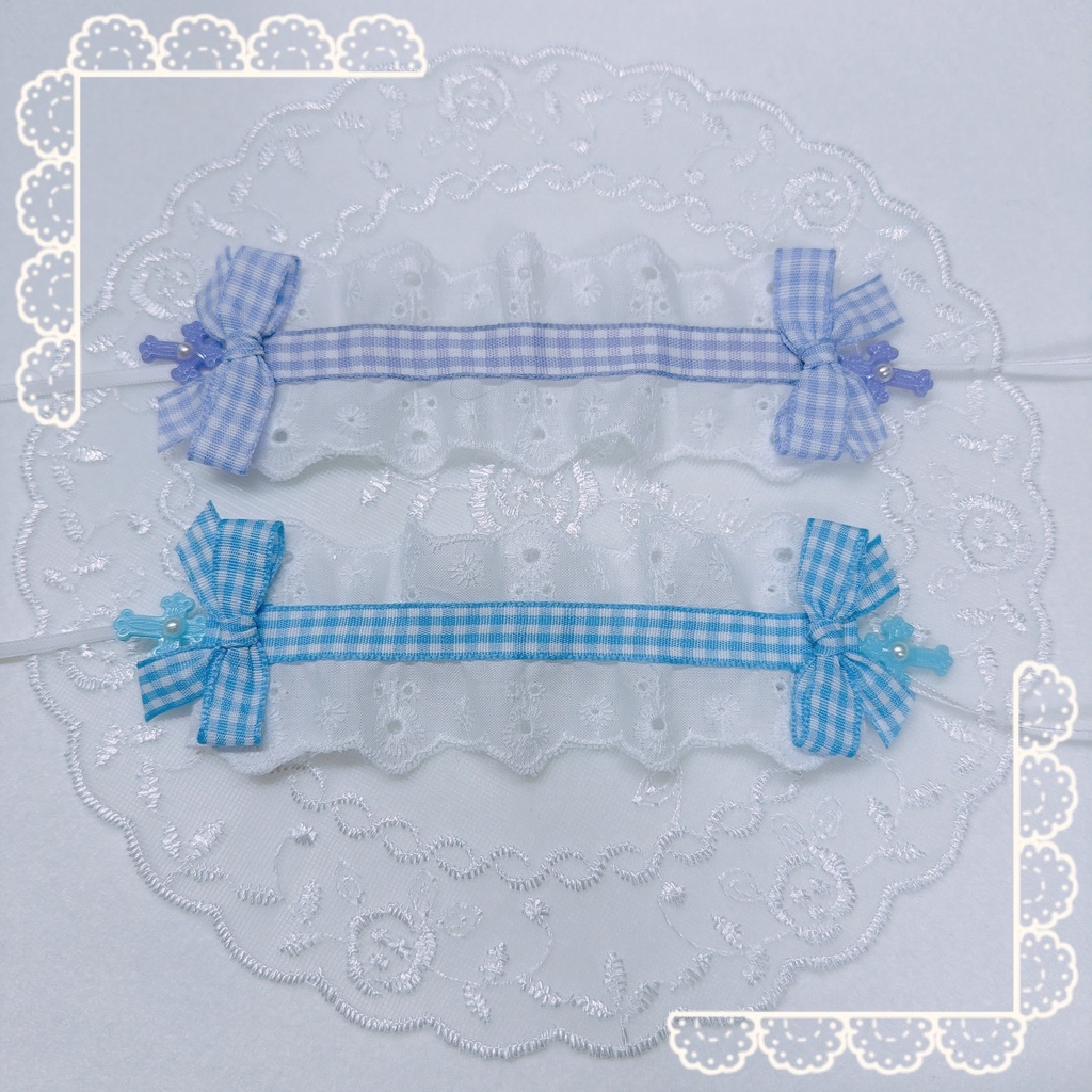 リボンのヘッドドレス(チャーム付き)