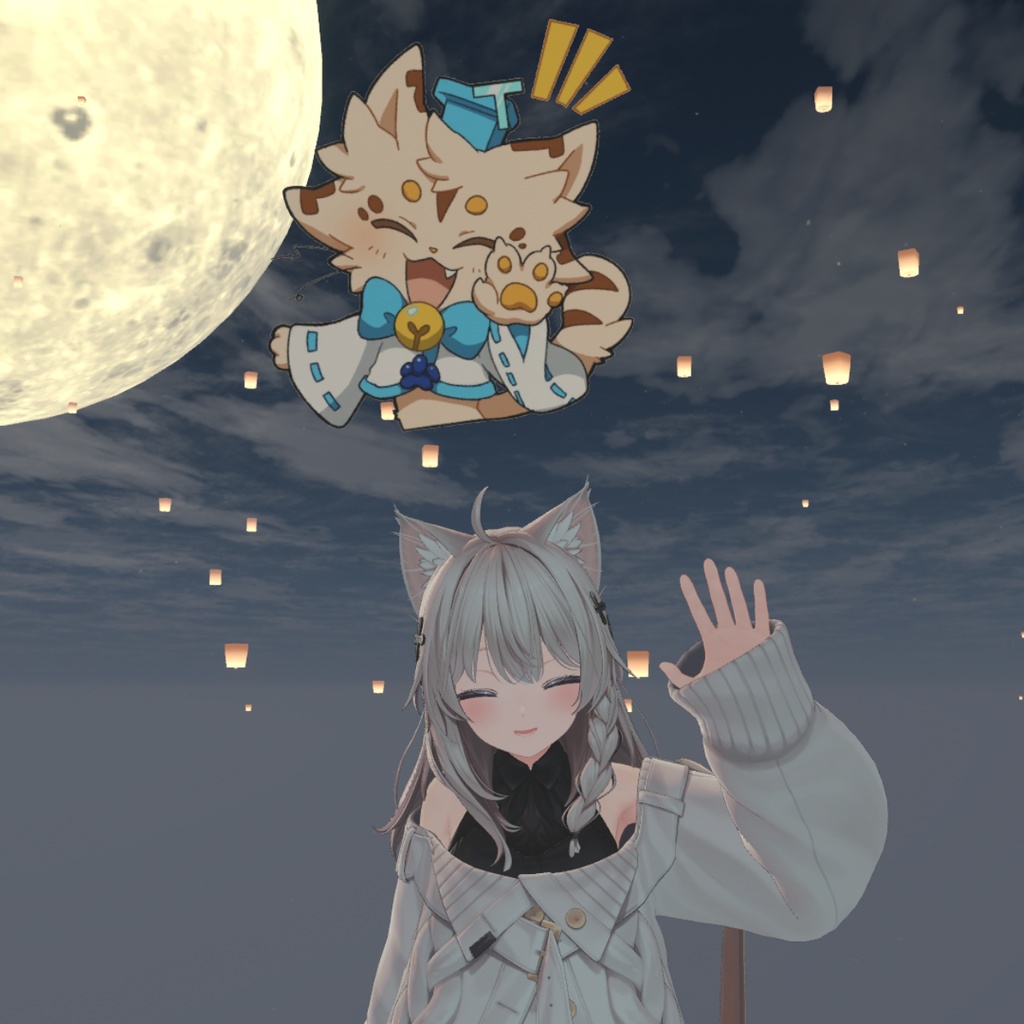 【Modular Avatar対応】誰でも簡単導入!(PC/Quest両対応)頭上エモートギミックセット(Sola)