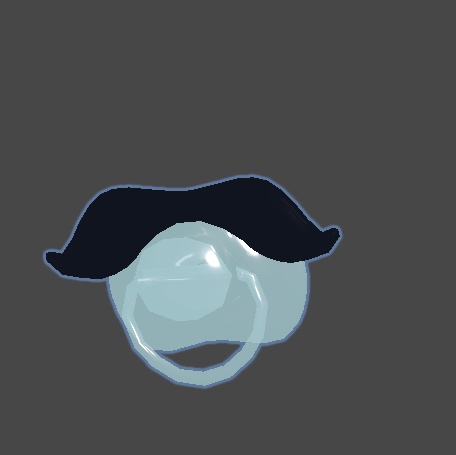 【VRChat想定】シンプルなおひげのおしゃぶり