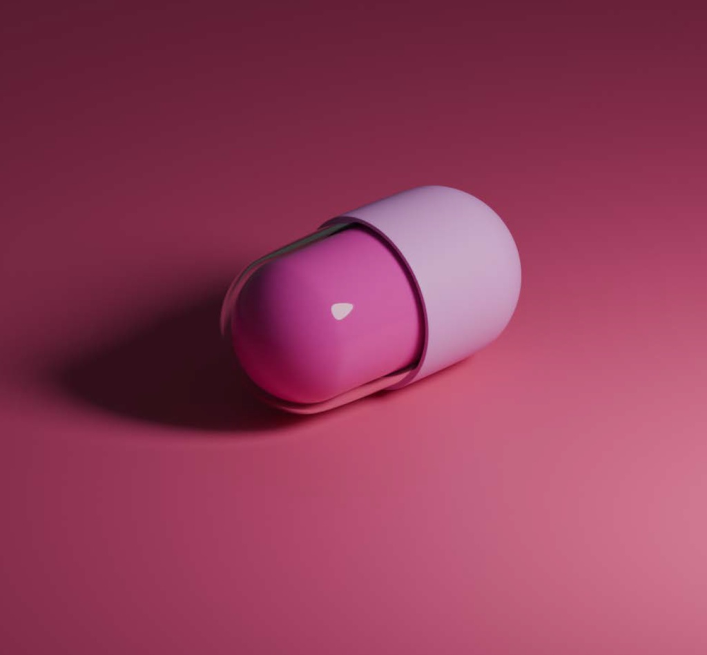 3D素材　カプセル錠剤