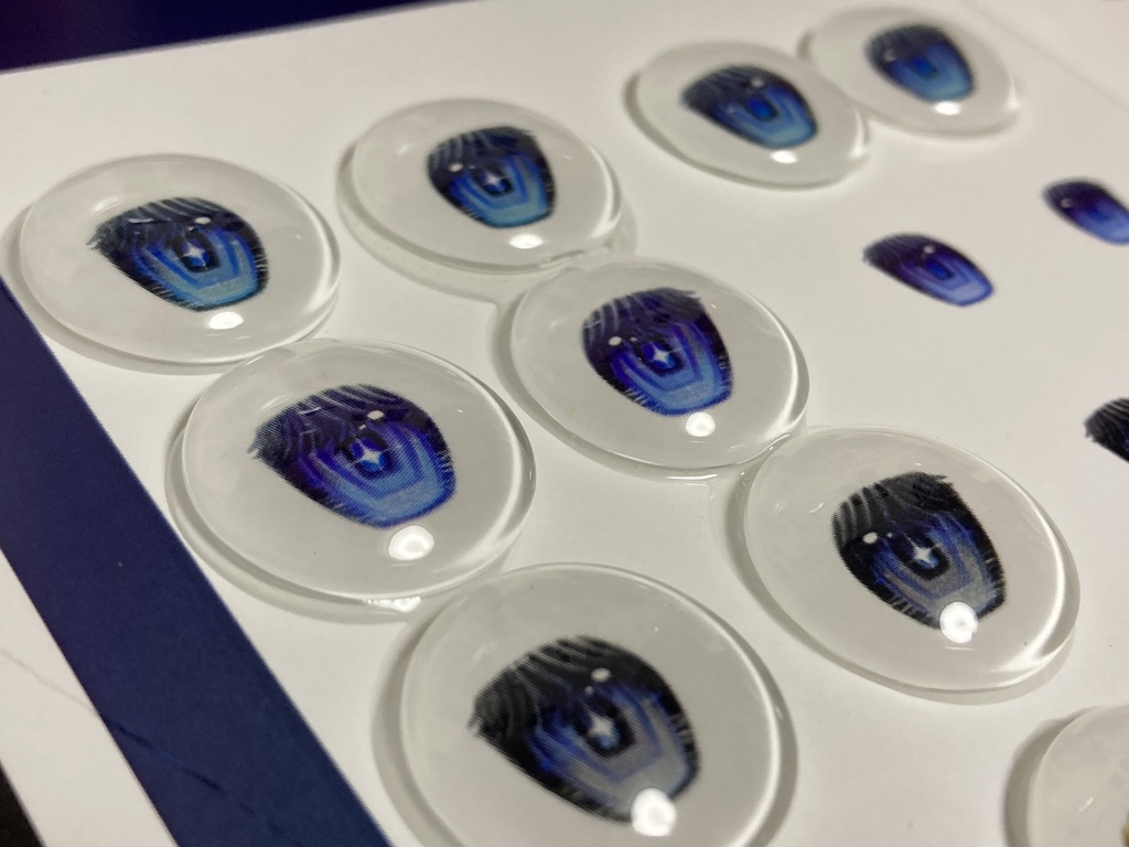 【ドールアイ】《Chevalier》忠義のまなざし(20mm追視アイ※碁石デカールアイも可)