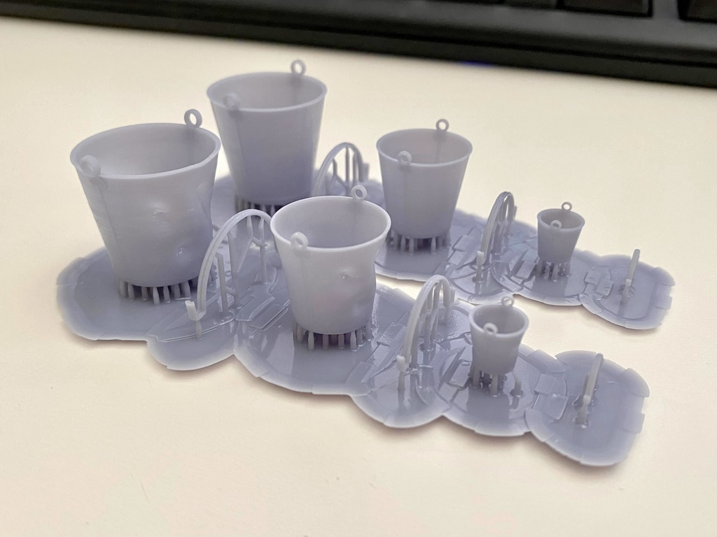 レトロなブリキバケツ 1/12 、1/16 、 1/35 、1/1 STL、FBX