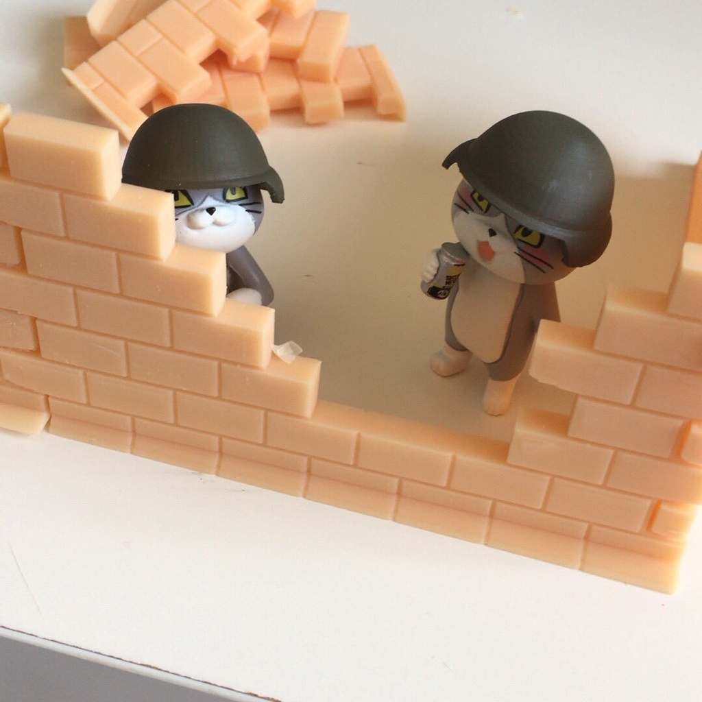 デフォルメ レンガの壁 フリースケール