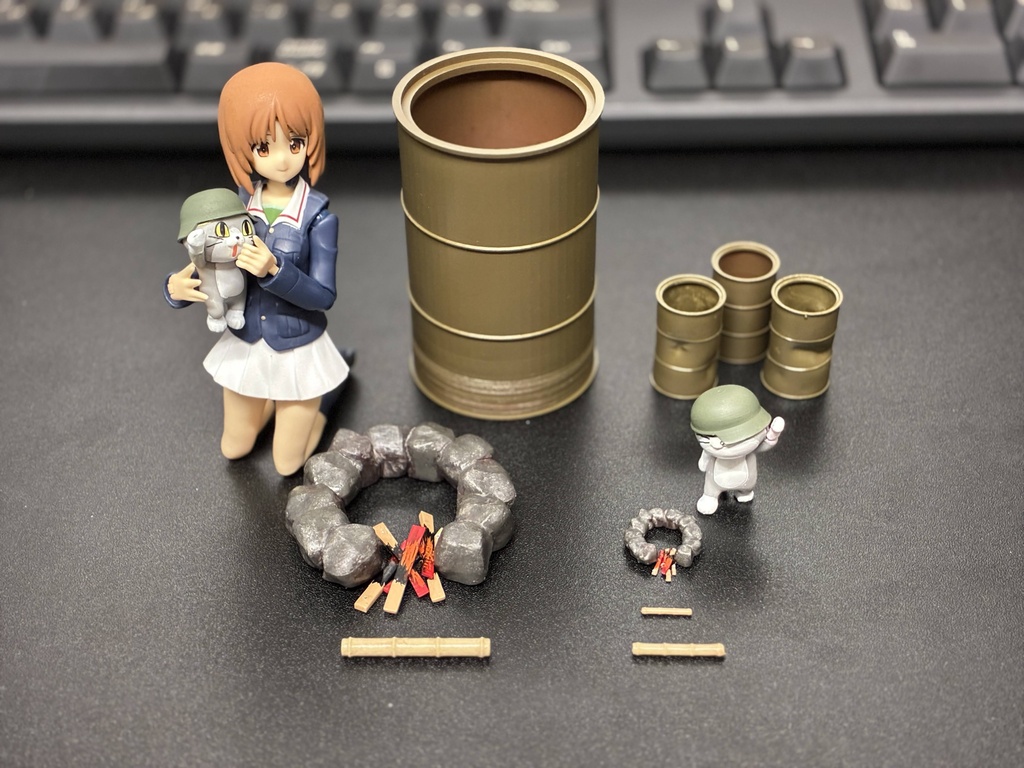 1/12,1/35 ドラム缶3種類 + 期間限定おまけのドラム缶風呂用かまどセット