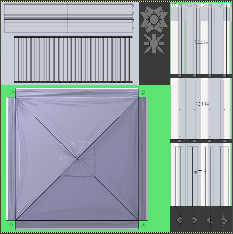 【3Dモデル】ワンタッチタープ