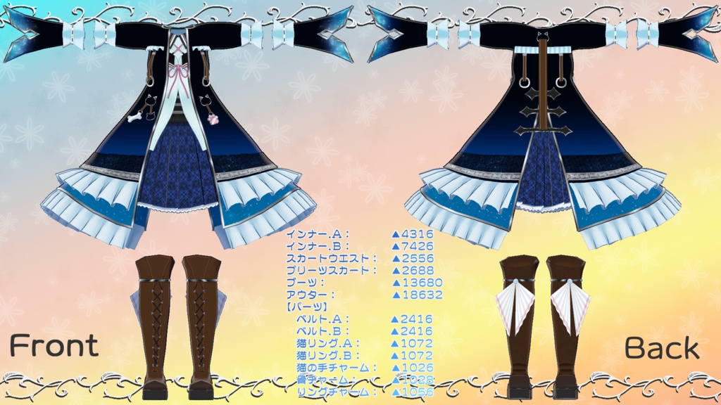 【VRChat向け衣装】アイドリッシュ・コスチューム【Izul / Heuvel / Refrain / Soleil】