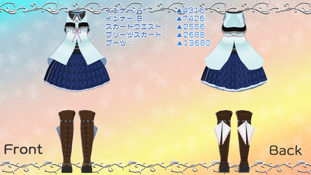 【VRChat向け衣装】アイドリッシュ・コスチューム【Izul / Heuvel / Refrain / Soleil】