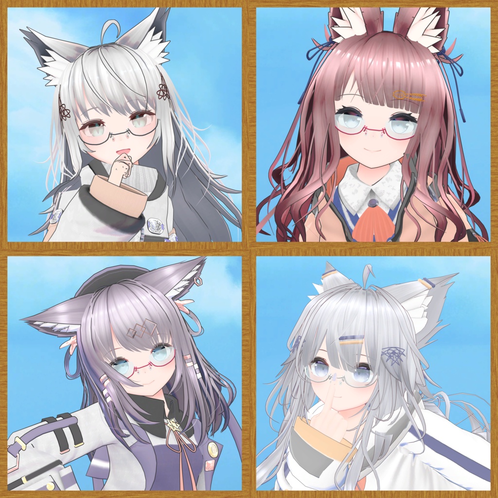 【VRChat向け小物】アンダーリムめがね