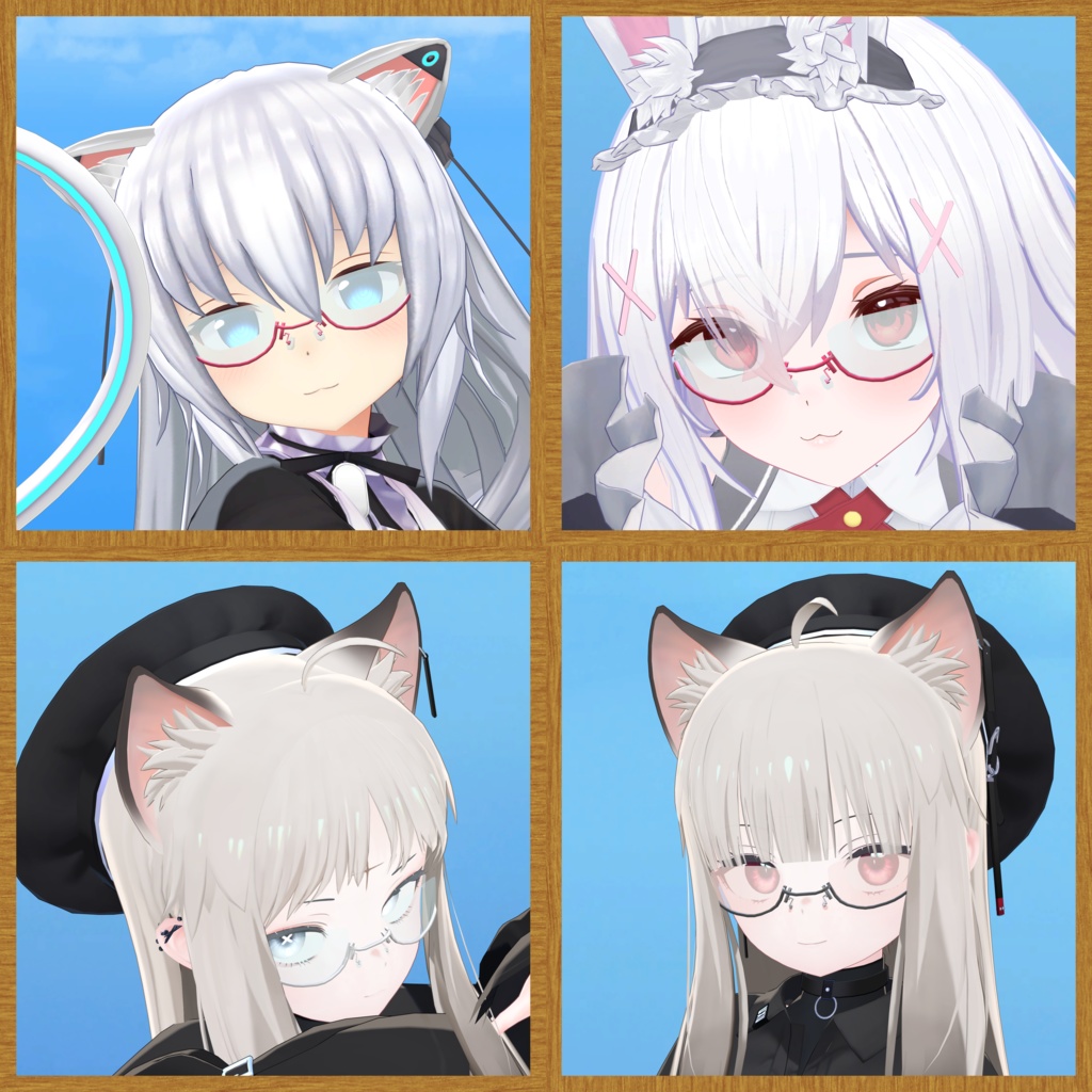 【VRChat向け小物】アンダーリムめがね